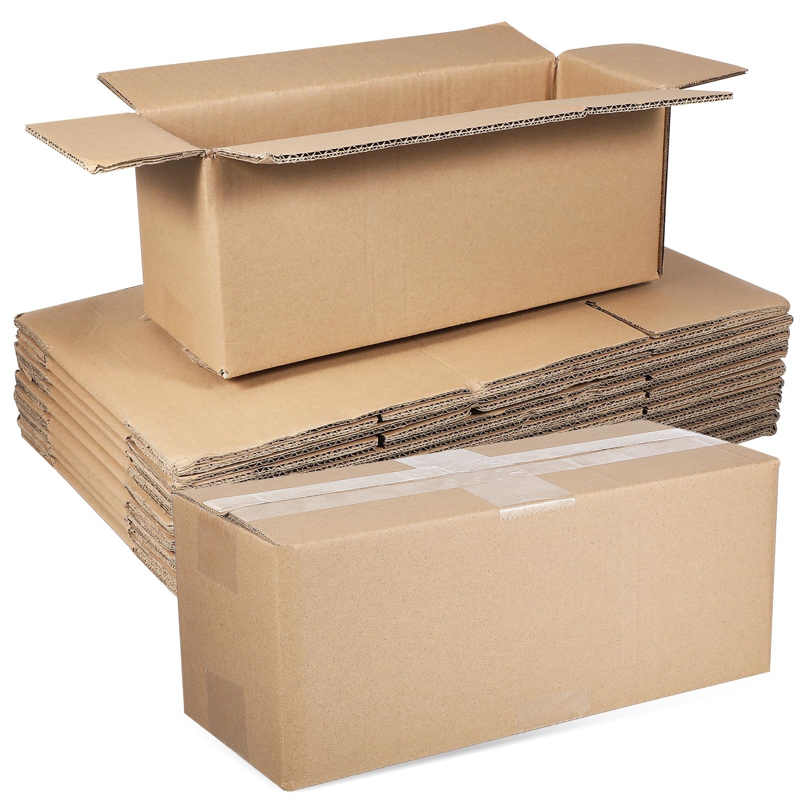 VILLCASE 12 x 5 x 5 Inch Corrugated Cardboard Boxes, Pack of 10, Shipping Cardboard Boxes for Moving, Storage Box for Home or Business Bulk Boxes