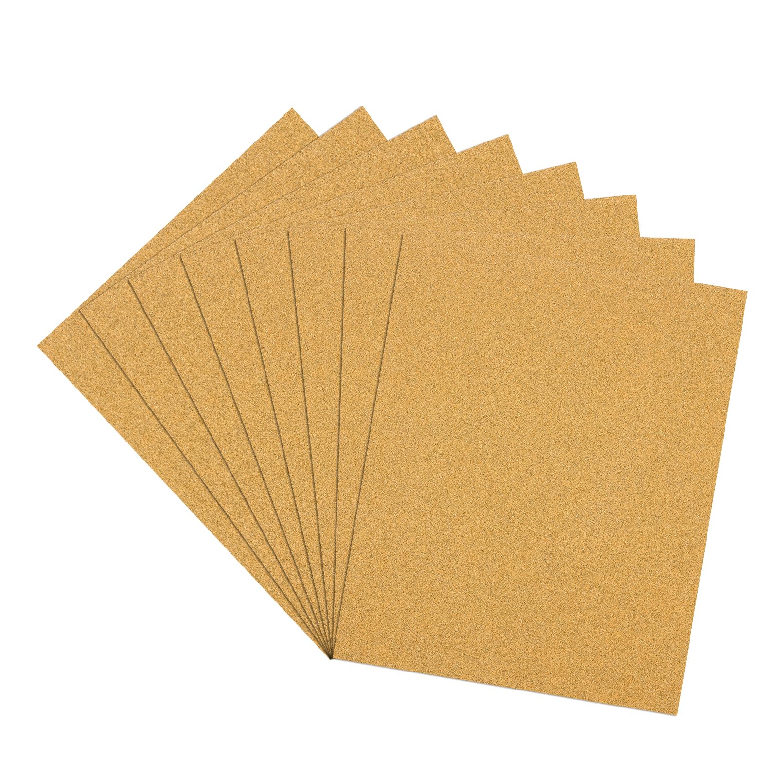Rebower 8 Pcs 80 Grit Sandpaper, 9 x 11 Inch Sand Paper Alumina Abrasive Sanding Paper [ for Wood Craft & Furniture Repair & DIY Projects & Drywall Metal Auto Grinding], Gold