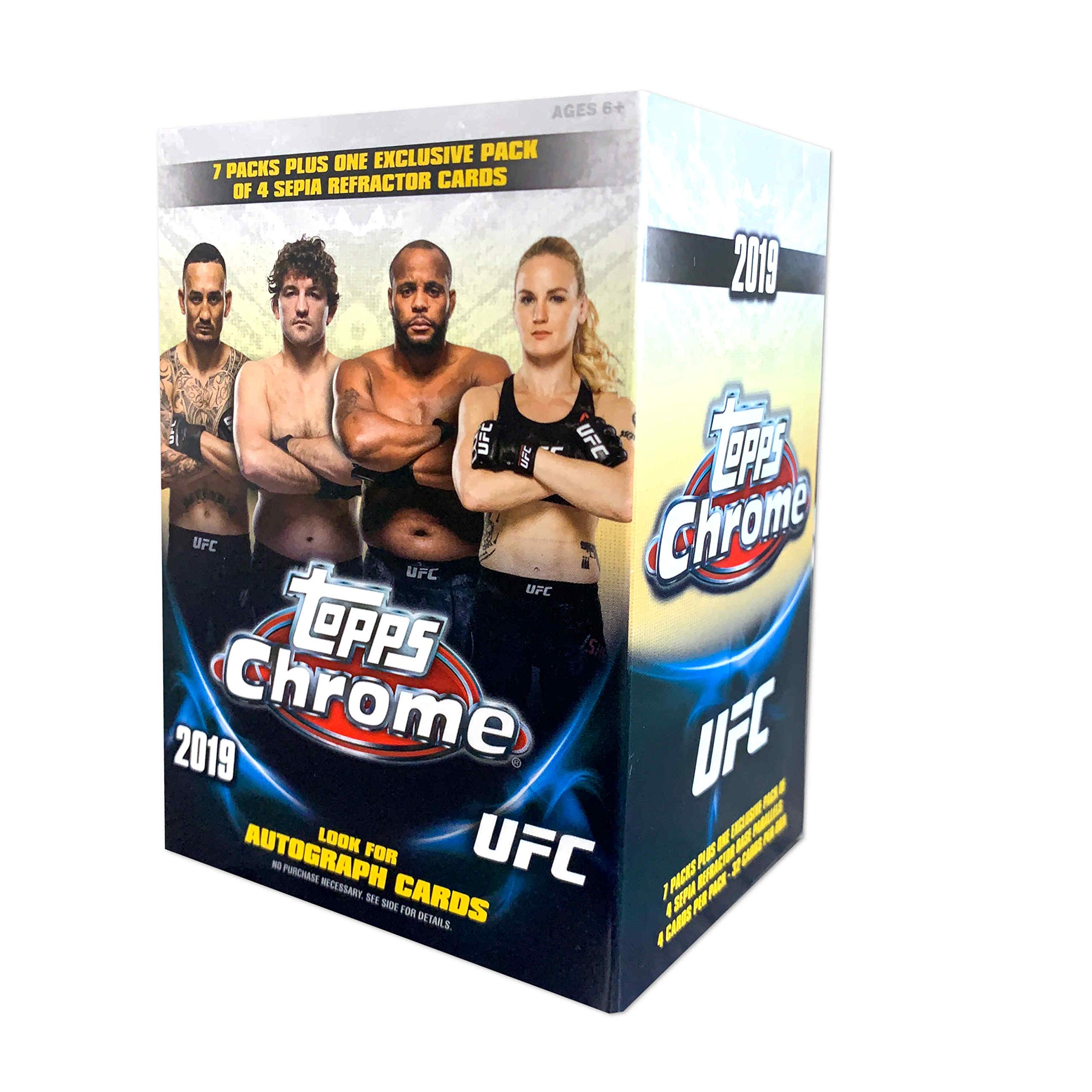 19 Topps Cards: UFC Chrome Value Box | 7 Pack | One Exclusive Pack