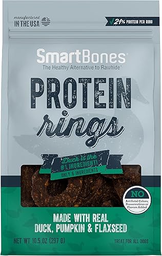 Miniatura 12 de SmartBones Anillos de proteína con salmón real y garbanzos, 5 onzas