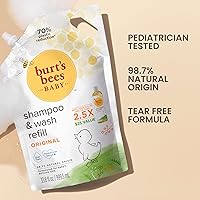 Vista 22 de Burt's Bees Champú y lavado en espuma sensible al bebé, sin fragancia, sin desgarros, probado por pediatras, 97.5% de origen natural, 8.4 onzas