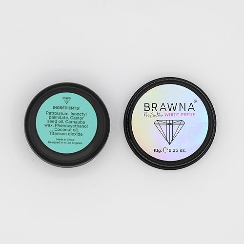 Miniatura 3 de BRAWNA Kit de mapeo de cejas  1 pasta de mapeo blanca, 1 cuerda de mapeo blanca, 2 cepillos angulares para cejas  Suministros de mapeo de cejas  PMU