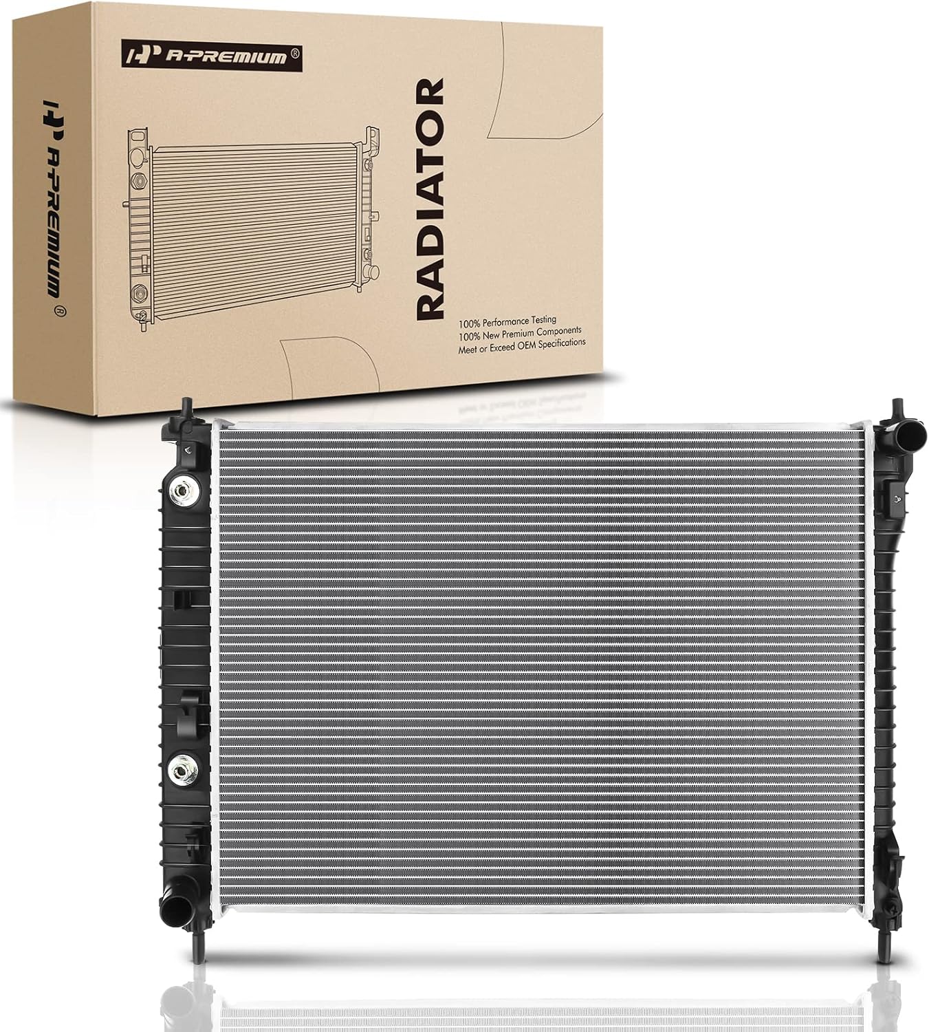 A-Premium Engine Coolant Radiator Assembly with Transmission Oil Cooler Compatible with Saturn Vue 2008-2010 & Chevrolet Captiva Sport 2008-2015, Automatic Transmission