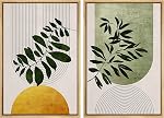 SIGNFORD Mountain Framed Wall Art, Abstract Wall Art, Rustic Wall Art, Forest Wall Art, Landscape Wall Art - 16"x24"x3 Panels