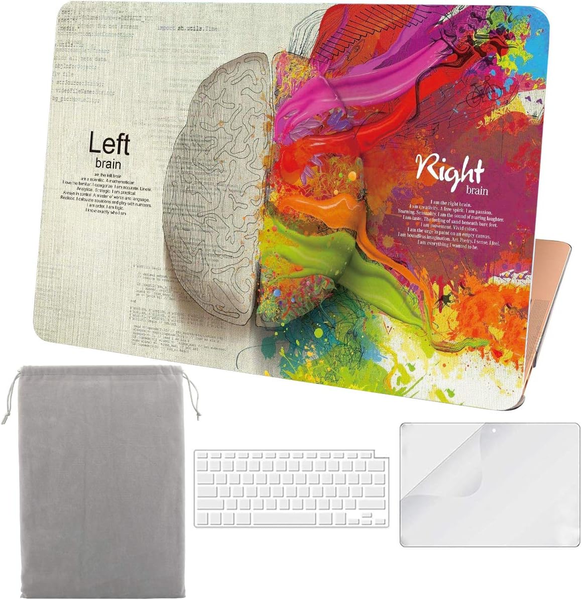 Best Seller Sykiila for 2020 2019 MacBook Air 13 Inch Case New Model A2179 A1932 with Touch ID & Retina Display 4 in 1 Hard Shell Case & Sleeve & HD Screen Protector & Keyboard Cover - Music Left Right Brain Black Friday Clearance Sykiila for 2020 2019 MacBook Air 13 Inch Case New Model A2179 A1932 with Touch ID & Retina Display 4 in 1 Hard Shell Case & Sleeve & HD Screen Protector & Keyboard Cover - Music Left Right Brain