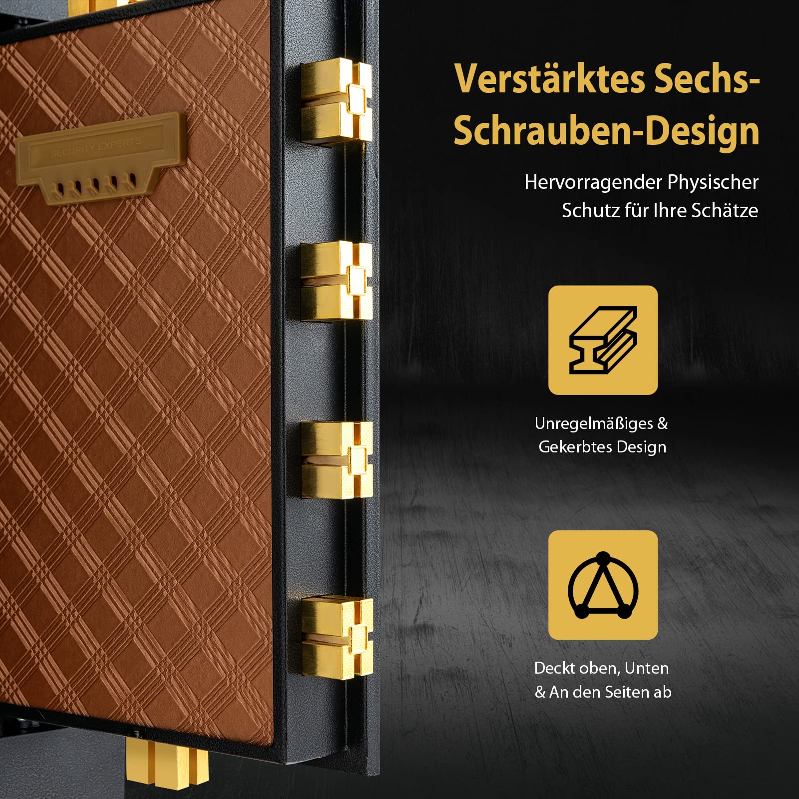 COSTWAY 42,5L Tresor feuerfest für Zuhause, Elektronik Safe mit integriertem Mini Tresor & Zufallszahlen-Tarnung & Alarmsystem, höhenverstellbar & abnehmbar Ablage, inkl. 2 Haupt- & 2 Notschlüssel