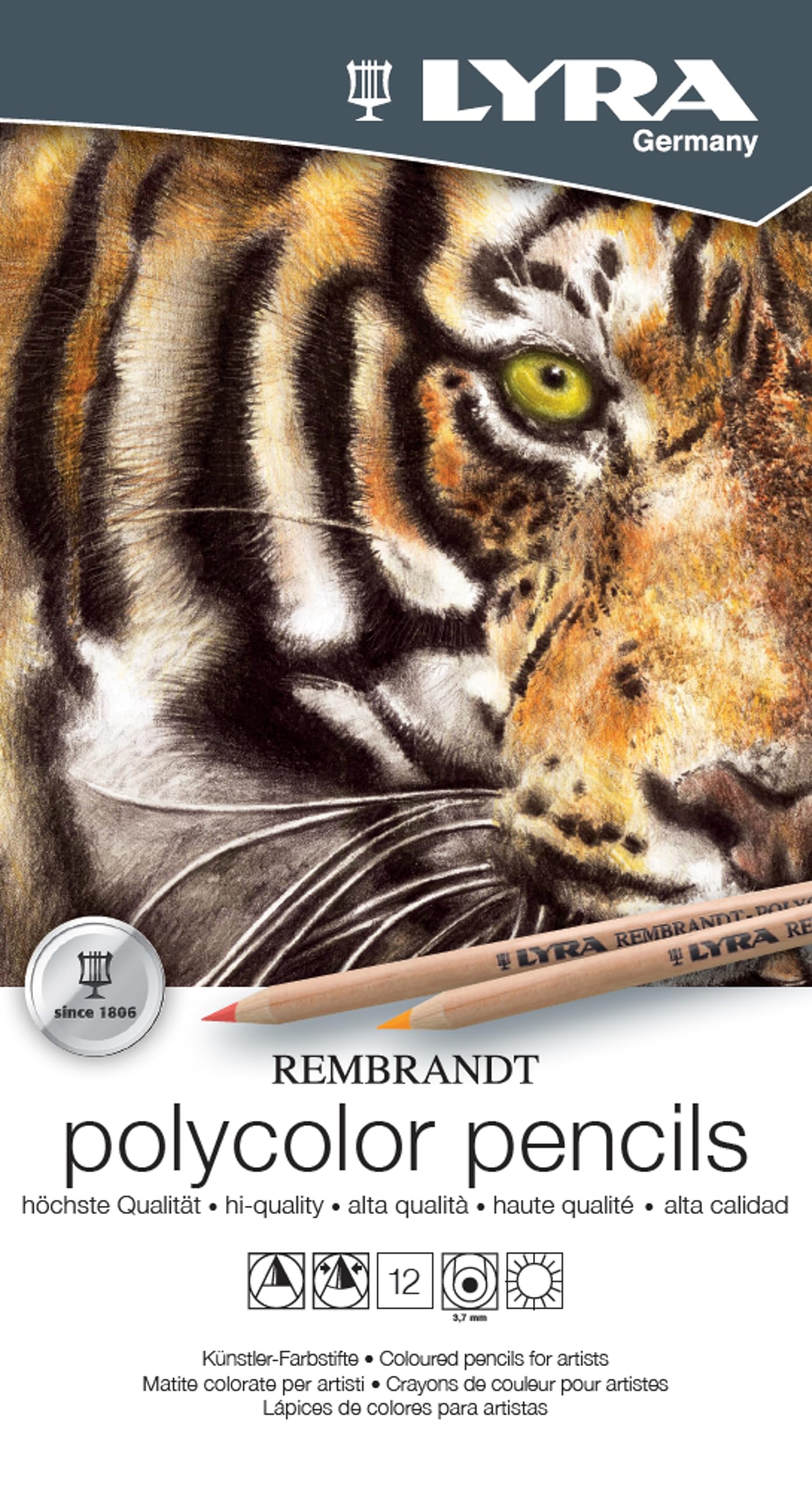 Amazon.com: Lyra Rembrandt Polycolor Art Pencils, Set of 12