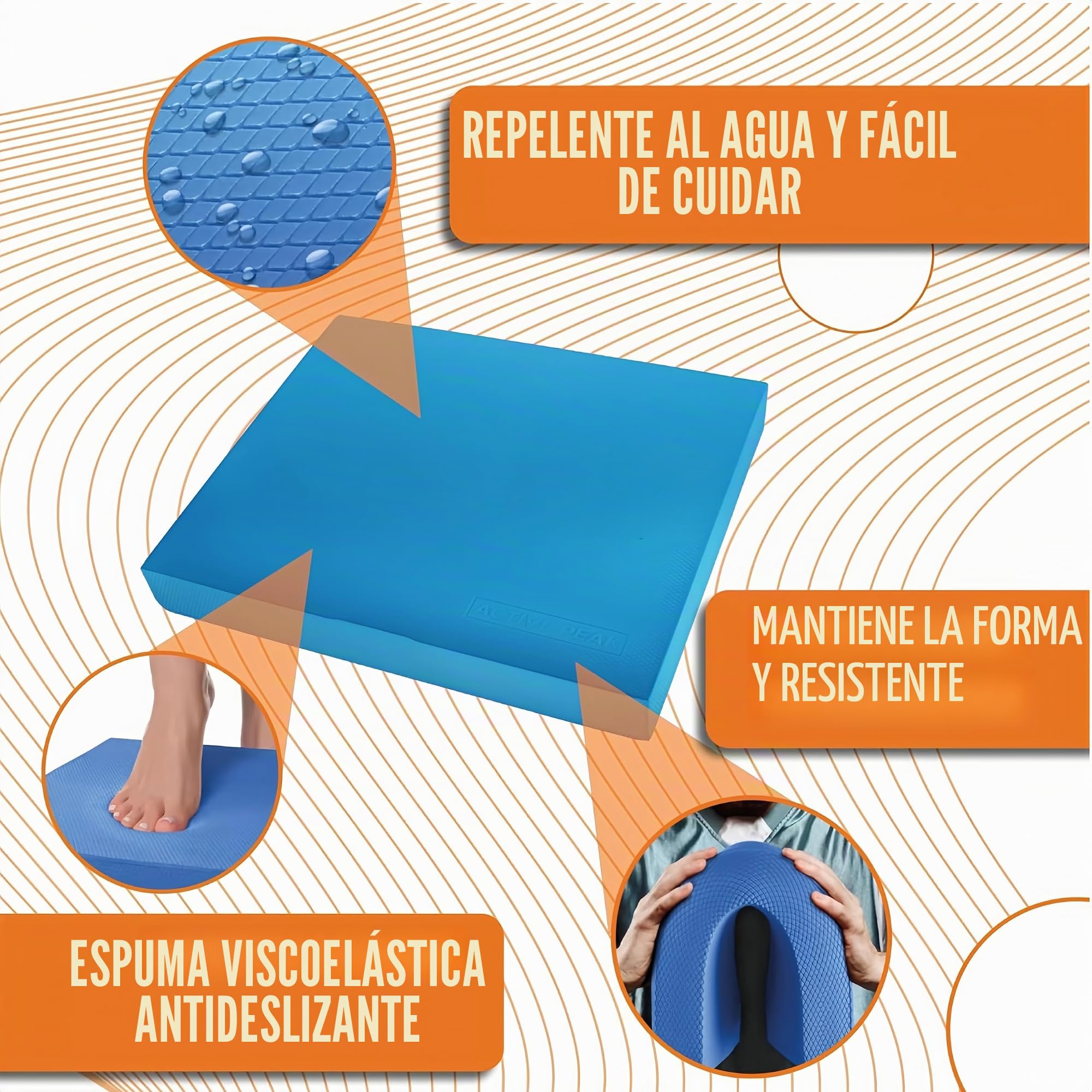 Innovador cojín de equilibrio 40 x 33 x 5 cojines de espuma de yoga no deformado almohadilla de equilibrio almohadilla de equilibrio almohadilla de equilibrio cojín de equilibrio cojín de