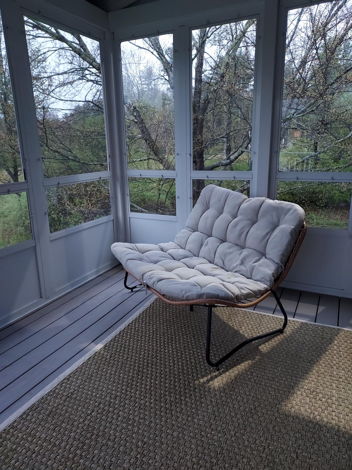 Bohemian Rattan Outdoor Loveseat photo review