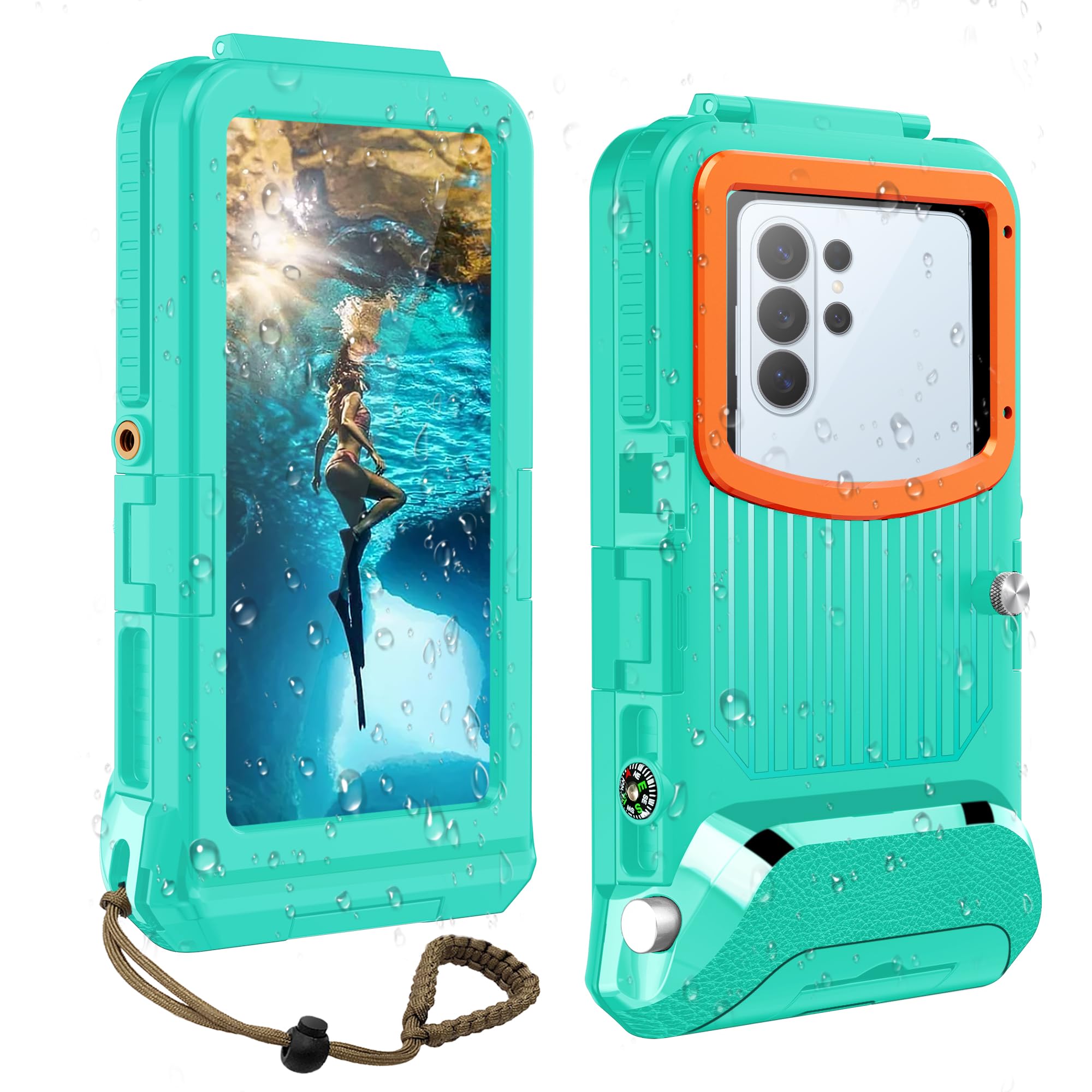 ShellBox Case Custodia per telefono subacquea IP68 2026, 15,7 m 1H, fotografia subacquea per Samsung Galaxy S26/S25/S24/S23 Ultra/Plus, adatta per telefoni con pulsante del volume destro da 5,4"-6,9