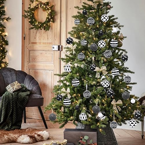 Miniatura 6 de 50 piezas de adornos para árbol de Navidad - 2.36"/60mm Juego de bolas de adornos de Navidad para árbol de Navidad, fiesta navideña, boda, Blanco y