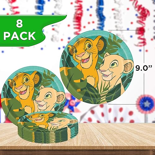 Miniatura 5 de Unique Paquete de vajilla Lion King con licencia oficial de Unique  Servilletas y platos  Ideal para fiestas de cumpleaños infantiles, evento