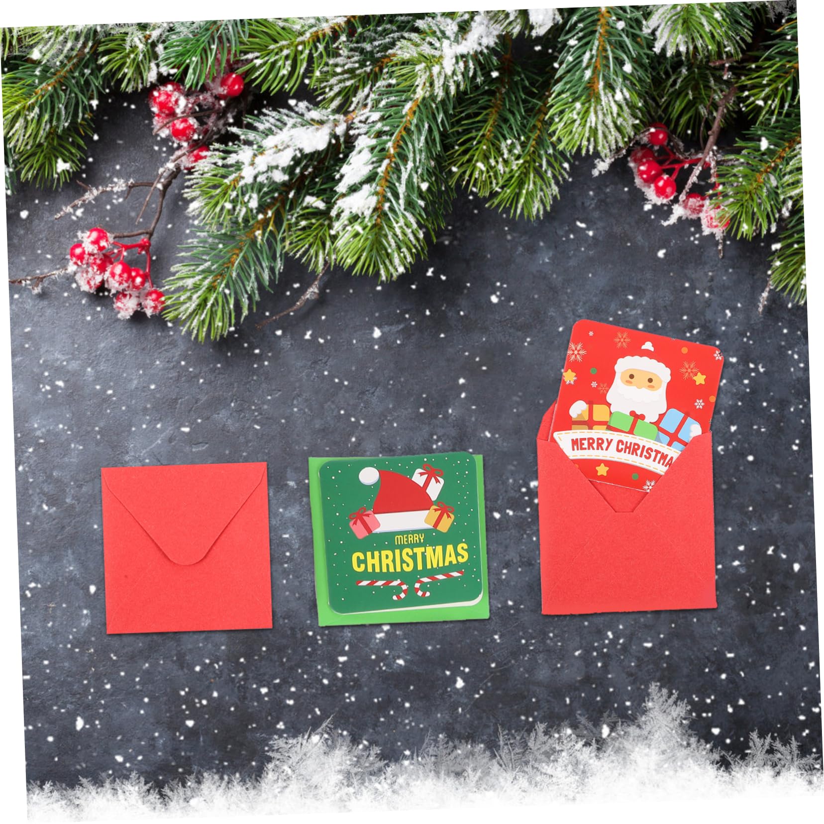 NUOBESTY 6sätze Weihnachtskarten Fröhliche Weihnachts Und Neujahrsgrüße Mit Bunten Designs Und Passenden Umschlägen Für Feiertagsbotschaften Und