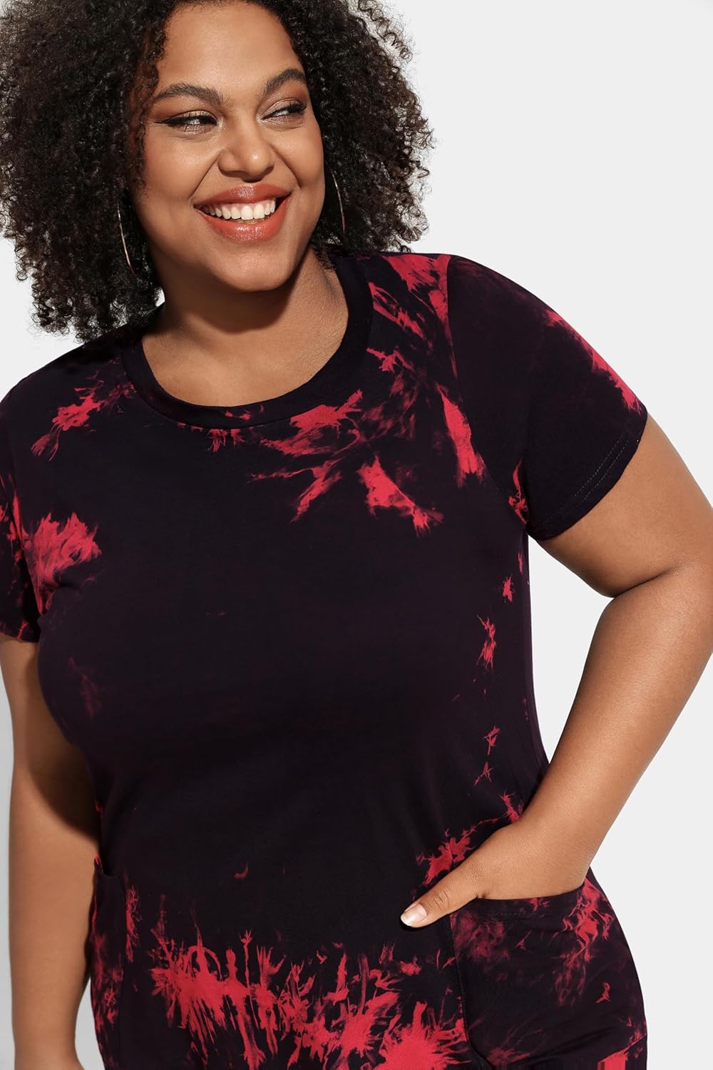 RITERA Plus Size Tops for Women Long Tunic Tops Summer Long Shirts Short Sleeve Spring Tops with Pockets for Leggings XL-5XL - Image 5