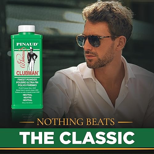 Miniatura 2 de Clubman Pinaud Finest Powder in Flesh, polvo desodorante clásico para hombres, protección contra el sudor y el olor corporal, 9 onzas (paquete de 3)