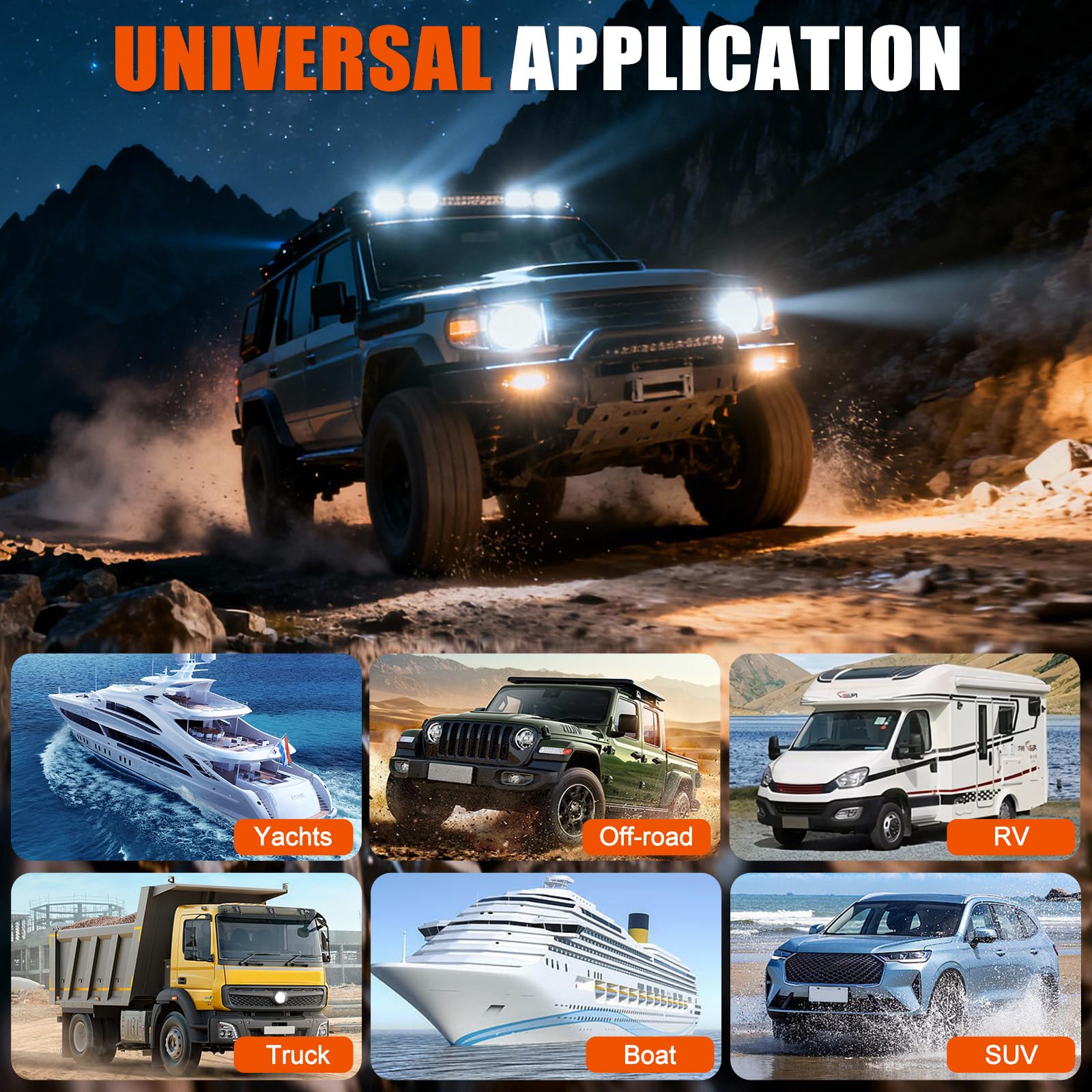 Pannello di commutazione a 8 vie, pannello di commutazione marino, pannello di comando degli interruttori 12V/24V con 7 colori 60A, 600W/12V, 1200W/24V, per auto, camion, barca, jeep, yacht