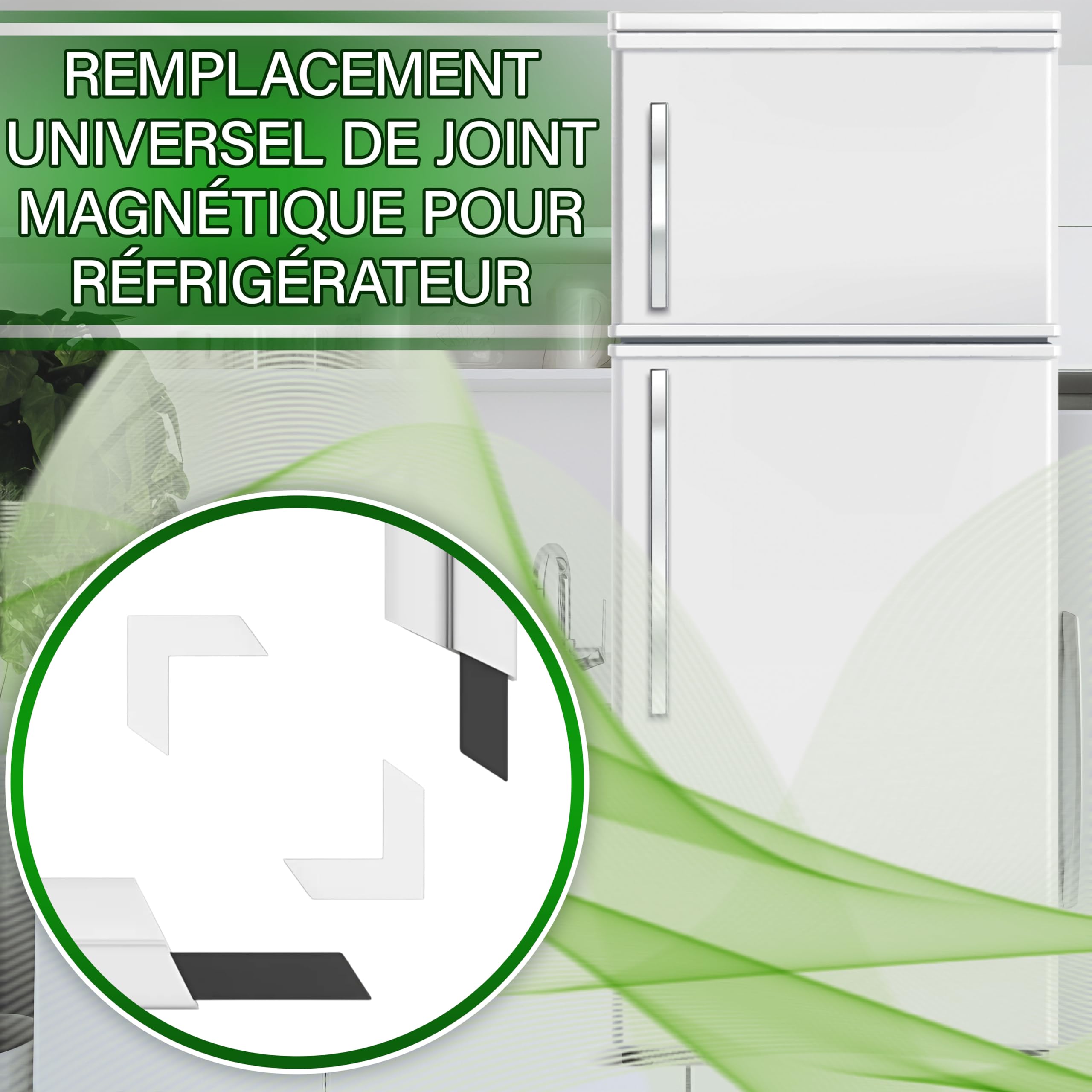 Universel Kit Magnétique Joint Frigo avec Congelateur 2000x1000 mm