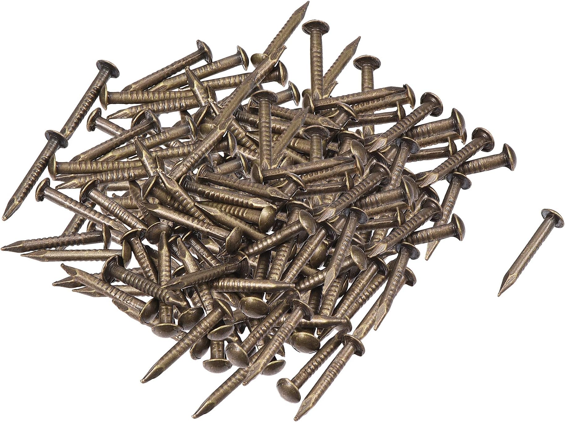 sourcing map Small Tiny Brass Nails 1.2x10mm for DIY Wooden Hardware Accessories 200pcs