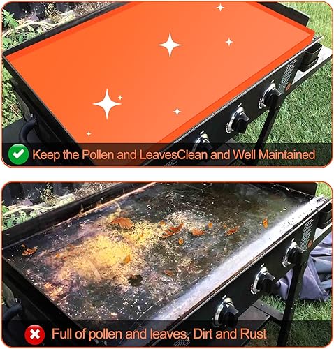Miniatura 2 de MOFEEZ Alfombrilla de silicona para parrilla Blackstone de 28 pulgadas, resistente de grado alimenticio, protege de roedores, insectos, desechos y