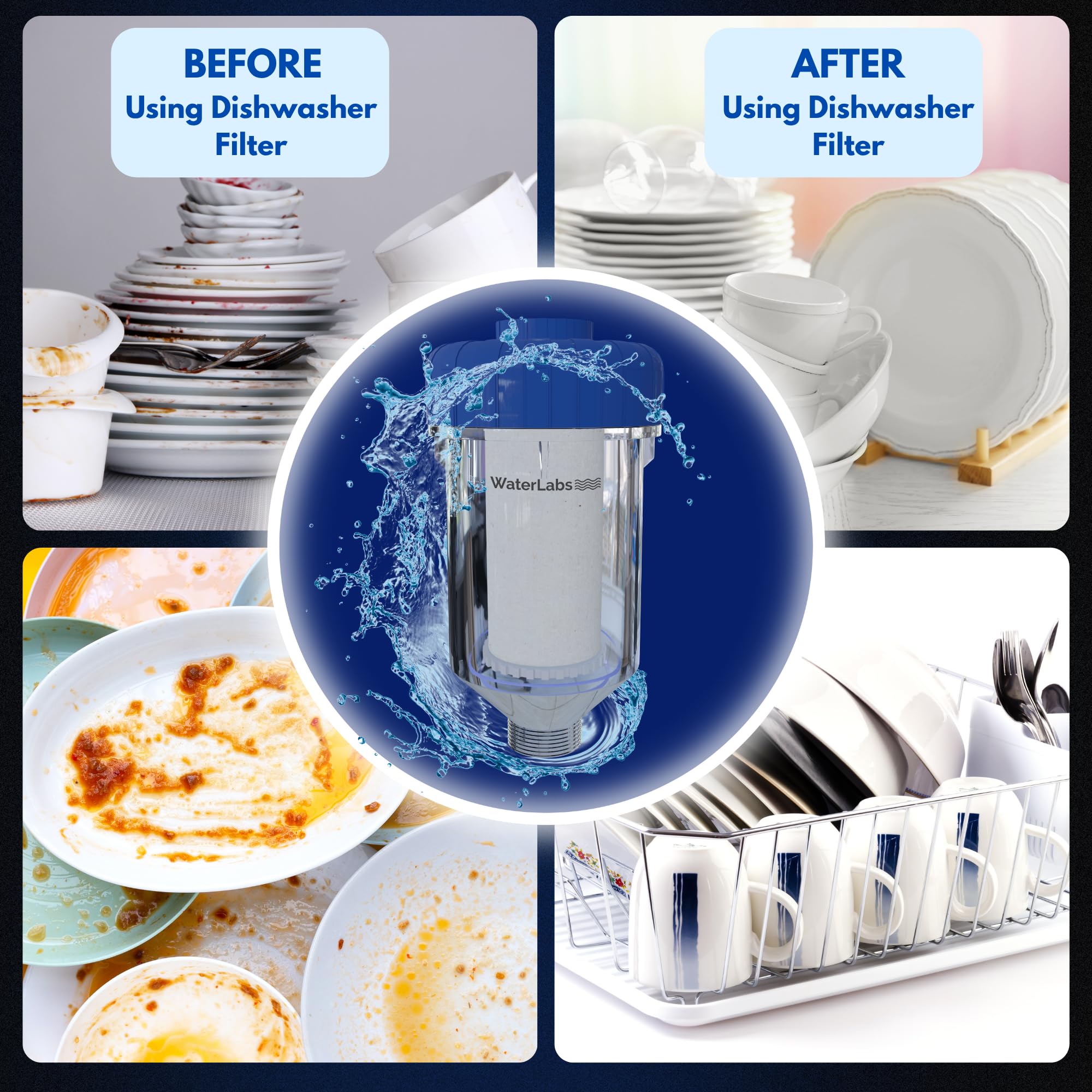 WaterLabs Dishwasher Filter for Hard Water & Sediments | Protects Dishwasher from Limescale, Rust & Dirt | Universal Inlet | Easy Installation 3