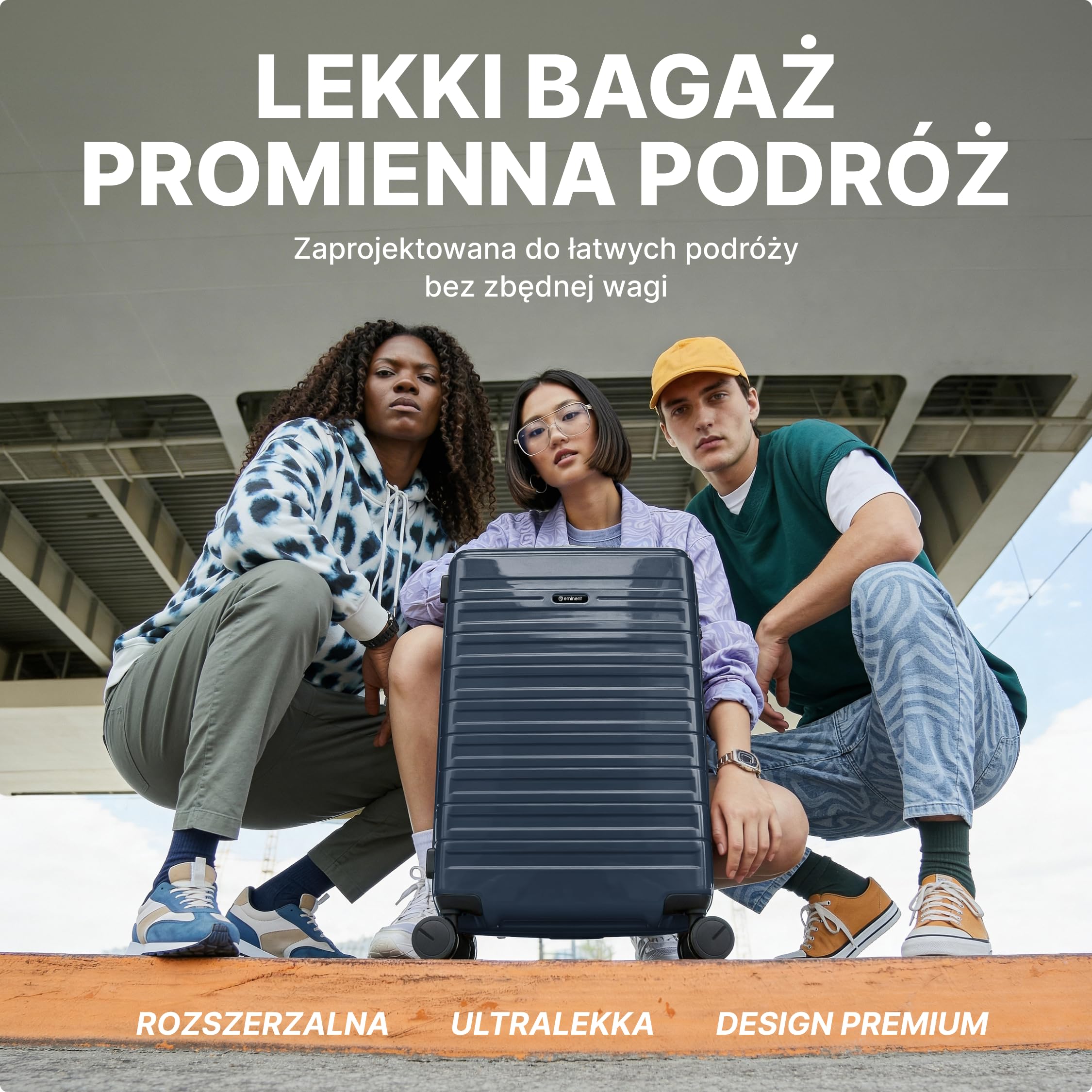Eminent Voyager Walizka Duża XL Twarda, Bagaż Rejestrowany Trolley