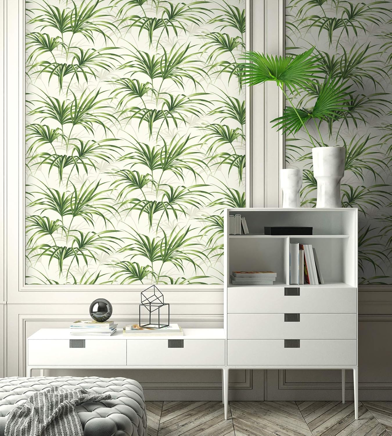 NextWall Tropical Palm Leaf Peel and Stick Wallpaper