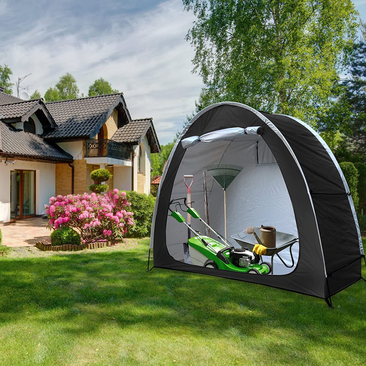 Amazon.co.jp: 自転車テント サイクルハウス バイクガレージ 1-2台用