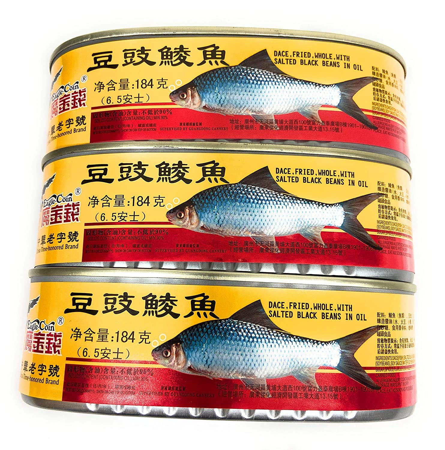 Dace (Fried & Whole) w/ Salted Black Bean in Oil 6.5 oz (3 pack)