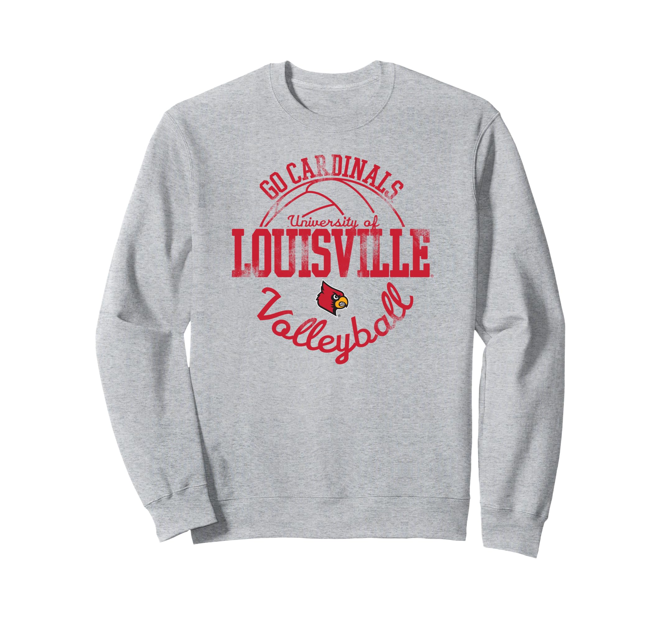 Elite Authentics Louisville Cardinals Unisex-Adults Vintage Grey Sweatshirt