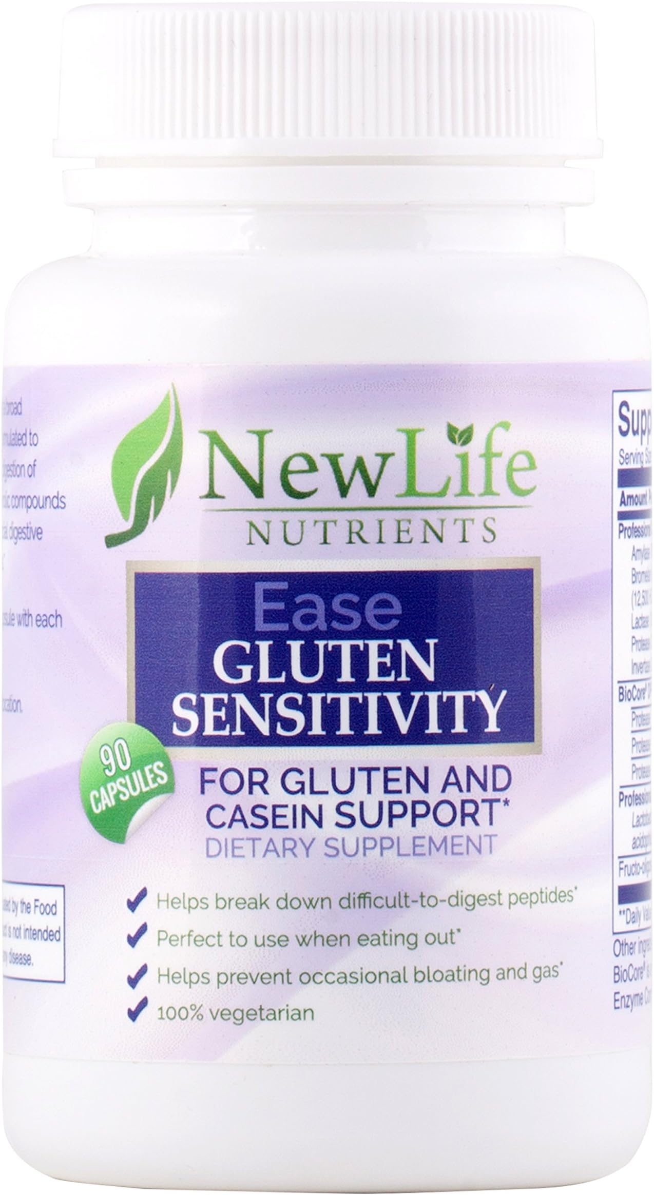 New Life Nutrients - Ease Gluten Sensitivity, 90 Caps