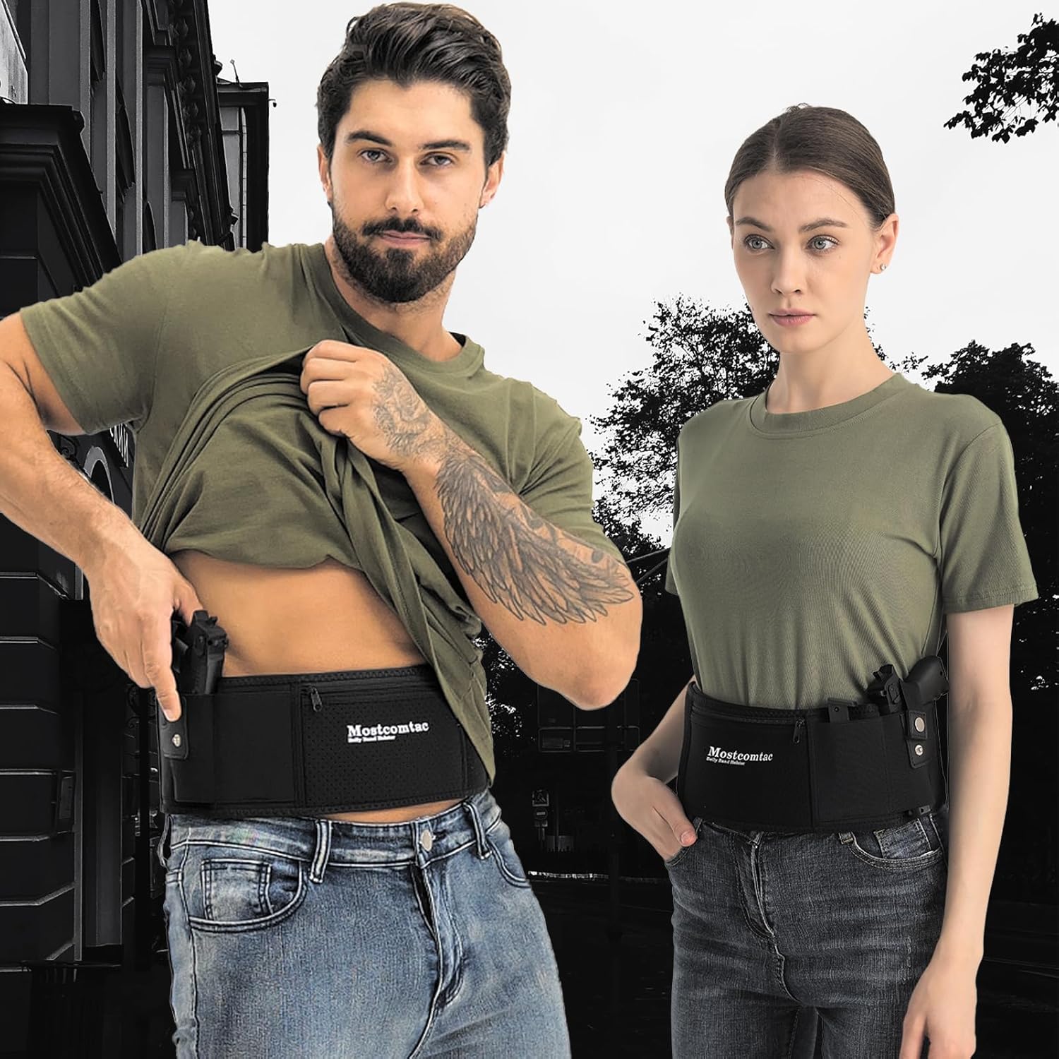 Belly Band Holster for Men & Women - Comfortable Carry Gun Holster for 9MM and 380 with Breathable Neoprene, Fits Glock 19 17 42 43 43x, Taurus, Ruger LCP, S&W M&P Shield for Most Handguns - Image 8