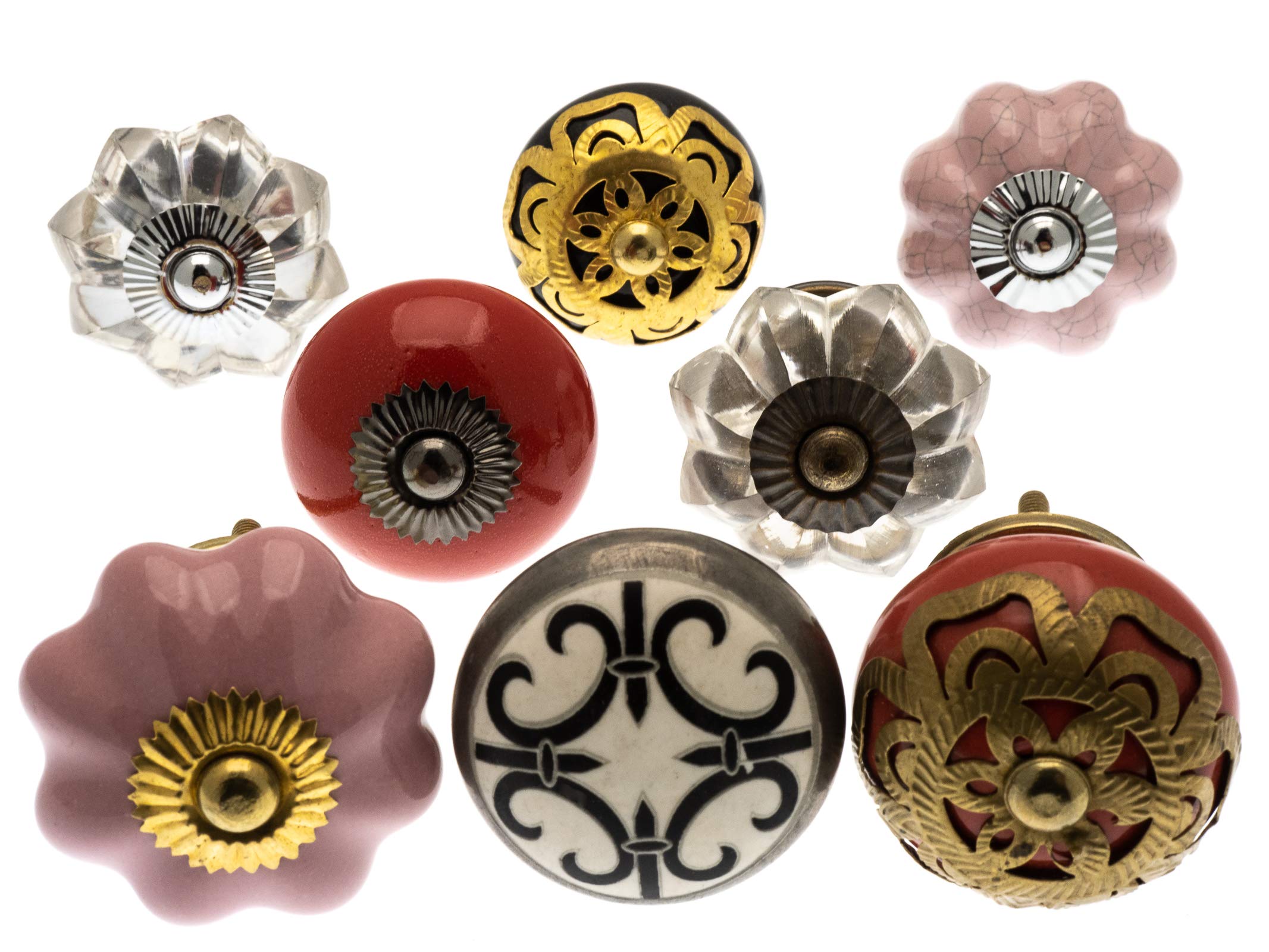 Mango Tree Cupboard Knobs Bohemian Shabby Chic Decorative Designs Ceramic Door And Drawer HandlesSet Of 8