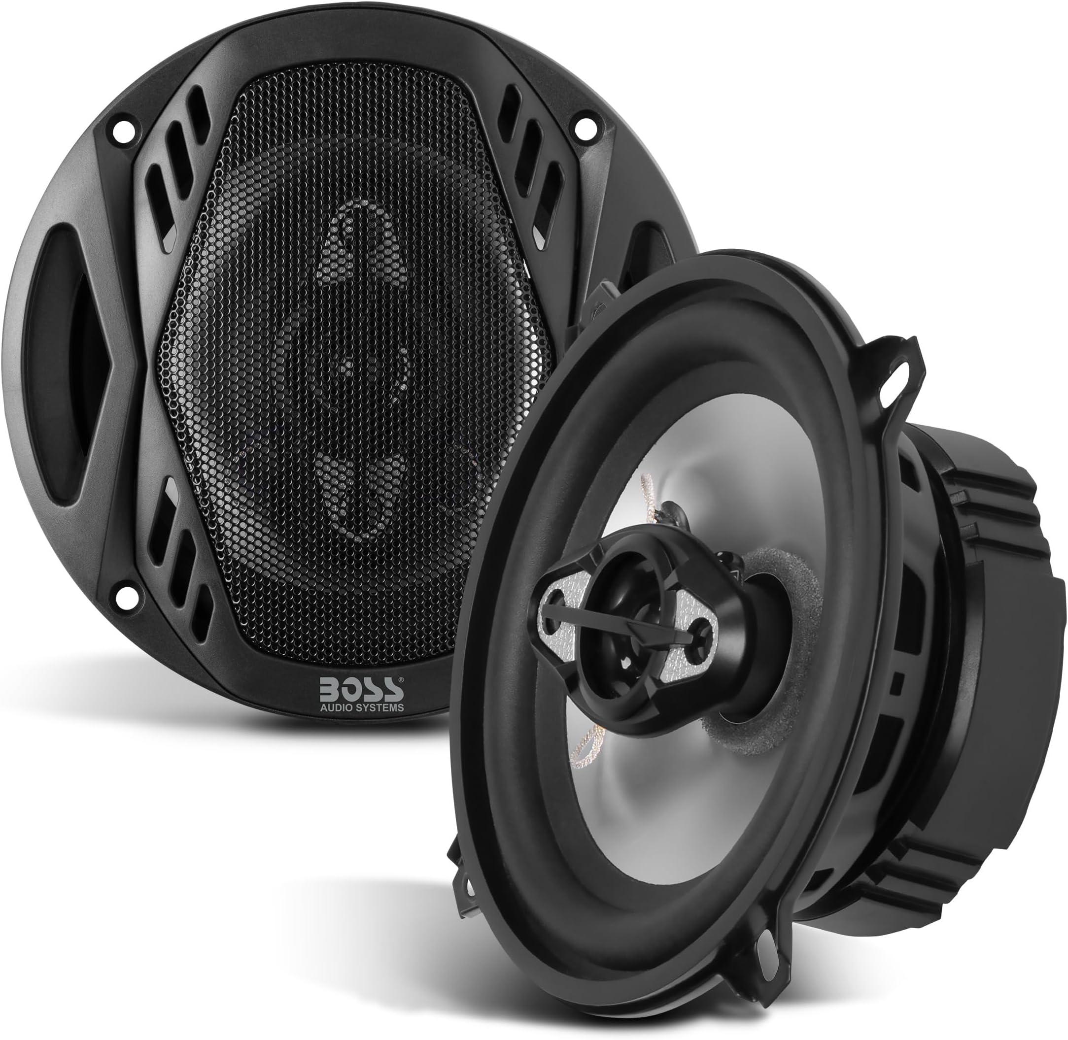 NX524 Onyx Series 5.25 Inch Car Door Speakers - 300 Watts (per Pair), Coaxial, 4 Way, Full Range, 4 Ohms, Sold in Pairs, Bocinas para Carro