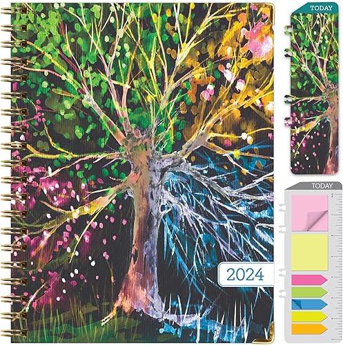 Agenda 2024 de tapa dura: (noviembre de 2023 a diciembre de 2024) Agenda diaria, semanal, mensual y anual de 8.5 x 11 pulgadas. Marcador, carpeta de