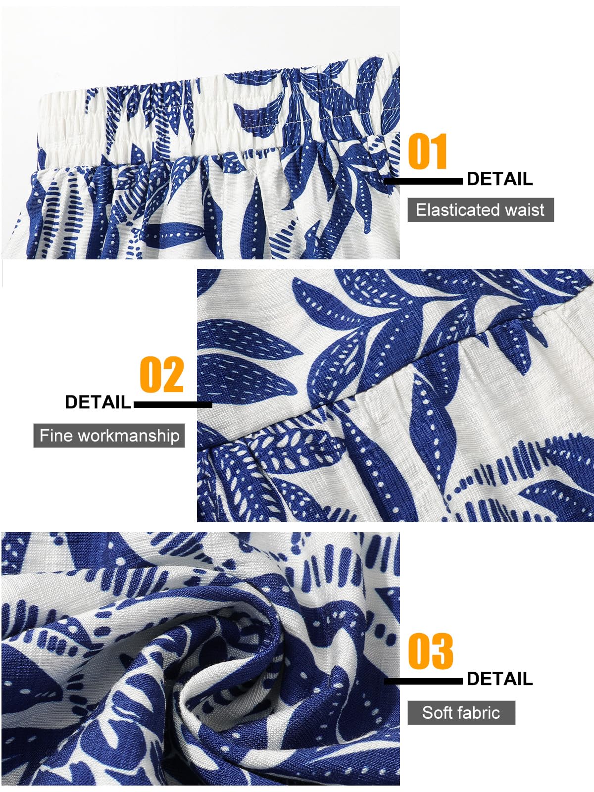 Adigaber Faldas Largas de Mujer Cintura Elástica Estampado Floral Vintage A-Línea Faldas