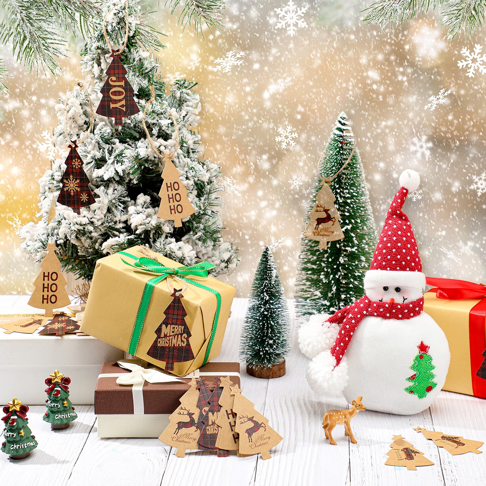 3 X 50 Etiquetas Para Árbol De Navidad, Etiquetas De Regalo