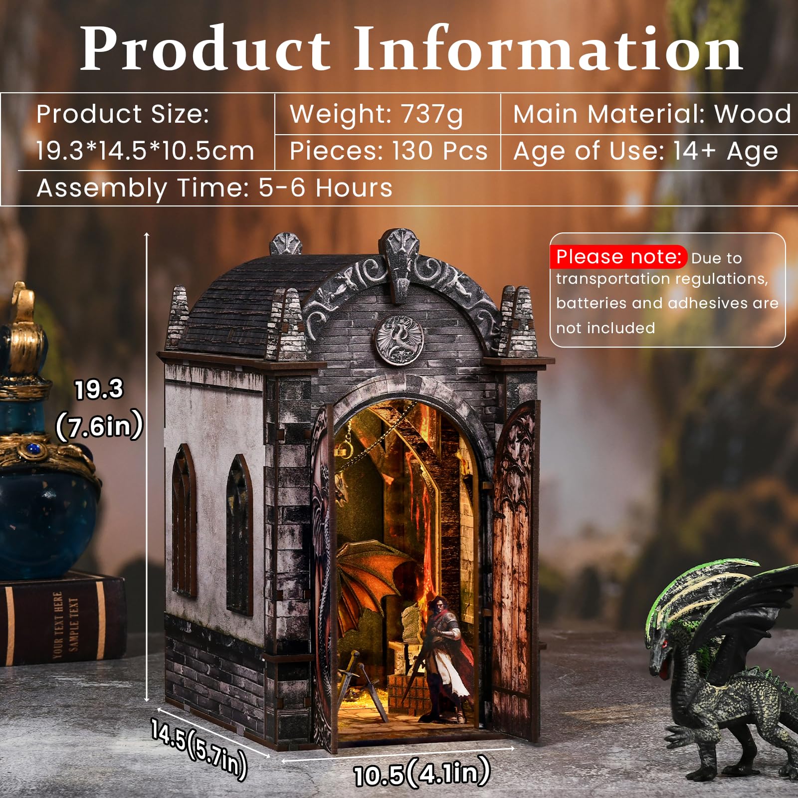 L'angolo del libro del tesoro del drago, fai da te 3D puzzle di