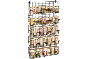 Wall-Mounted Hanging Spice Rack, 5-Tier Stackable Spice Organizer with Patent