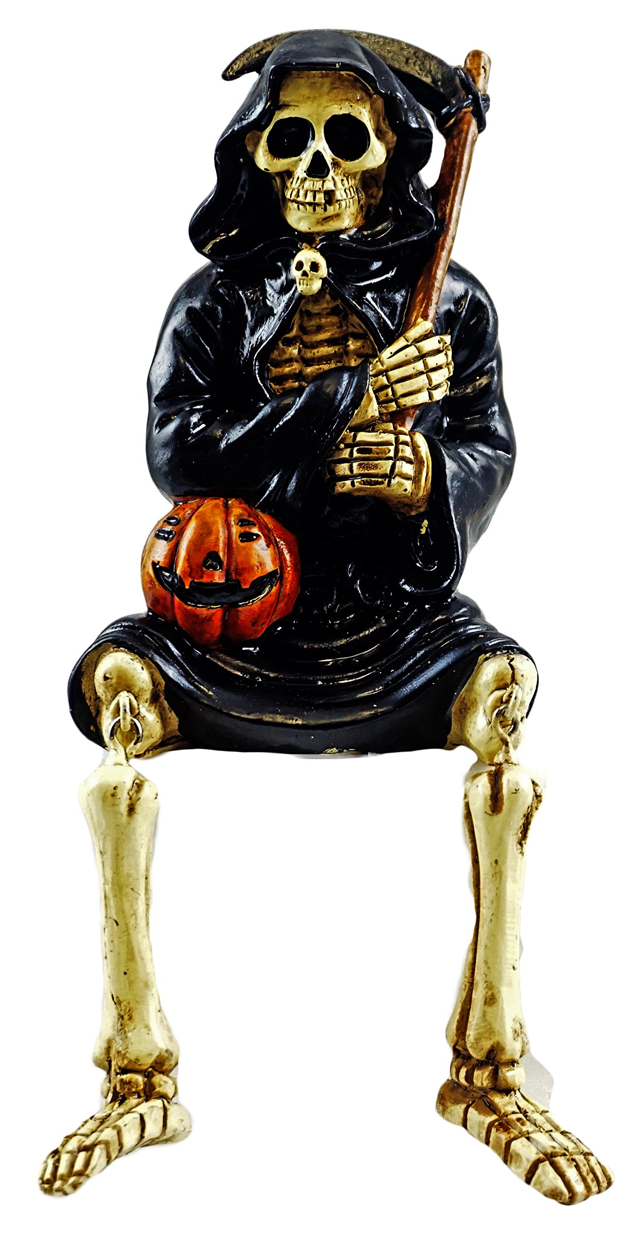Grim Reaper Skeleton Shelf Sitter Halloween Figurine