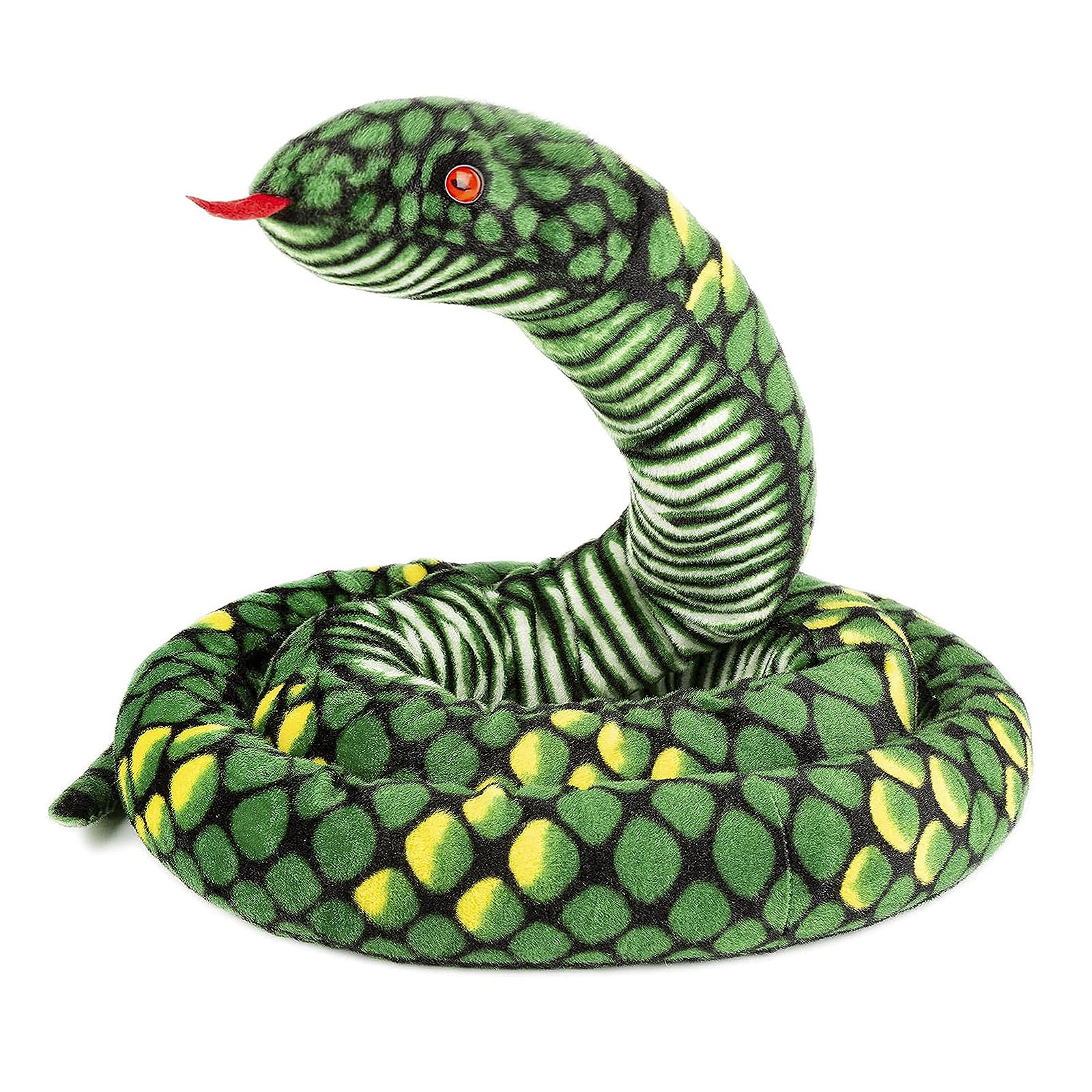 OhMill Jumbo 280cm Fake Python Snake Soft Doll Cuddly Plush Toy Sofa Bed Pillow Cushion Children Playtime Stuffed Animated Halloween Python Tricky Toys - Image 3