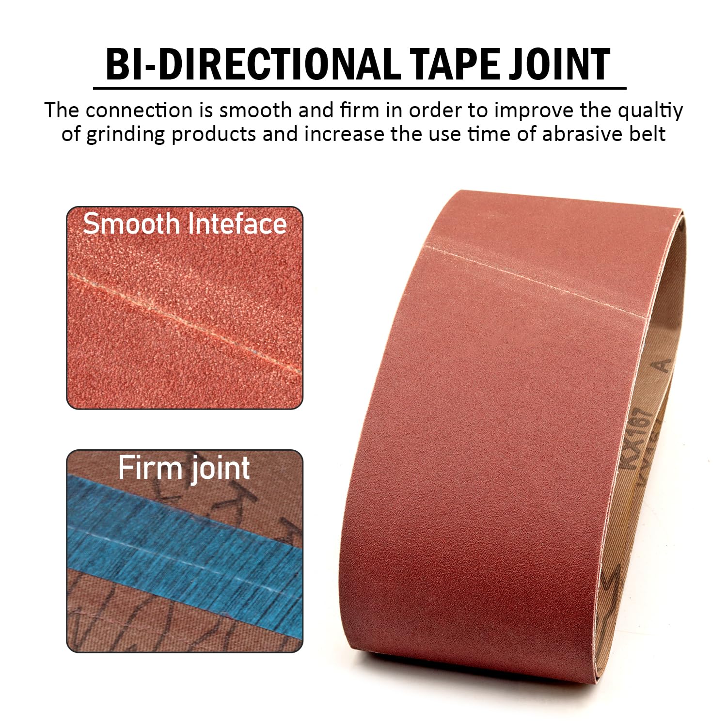 Sourcingmap 4 Pouces X 24 Pouces 120 Grain Rodés À Plat Joint Oxyde