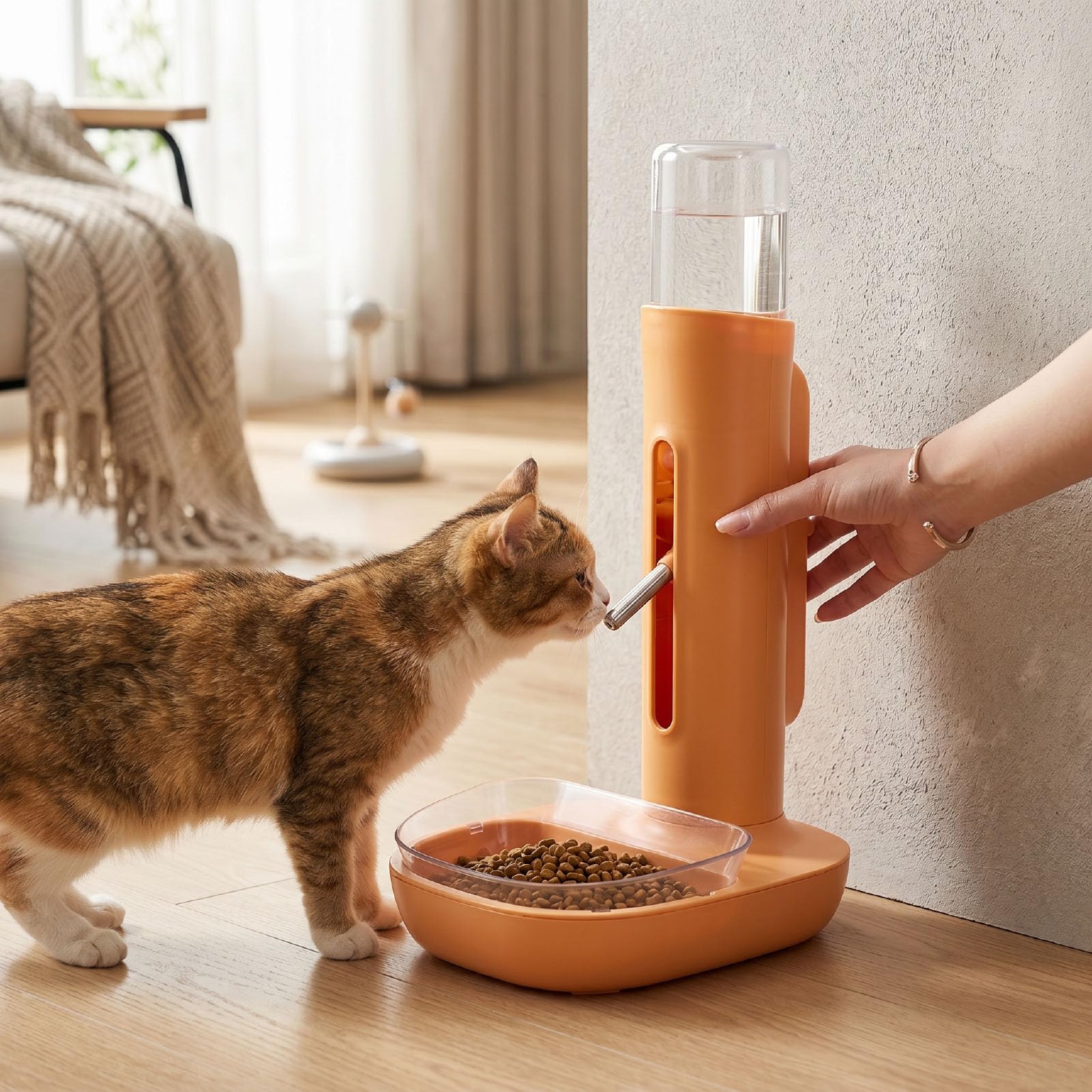 Asixxsix Dispensador de Agua Estancada para Mascotas (480ML)