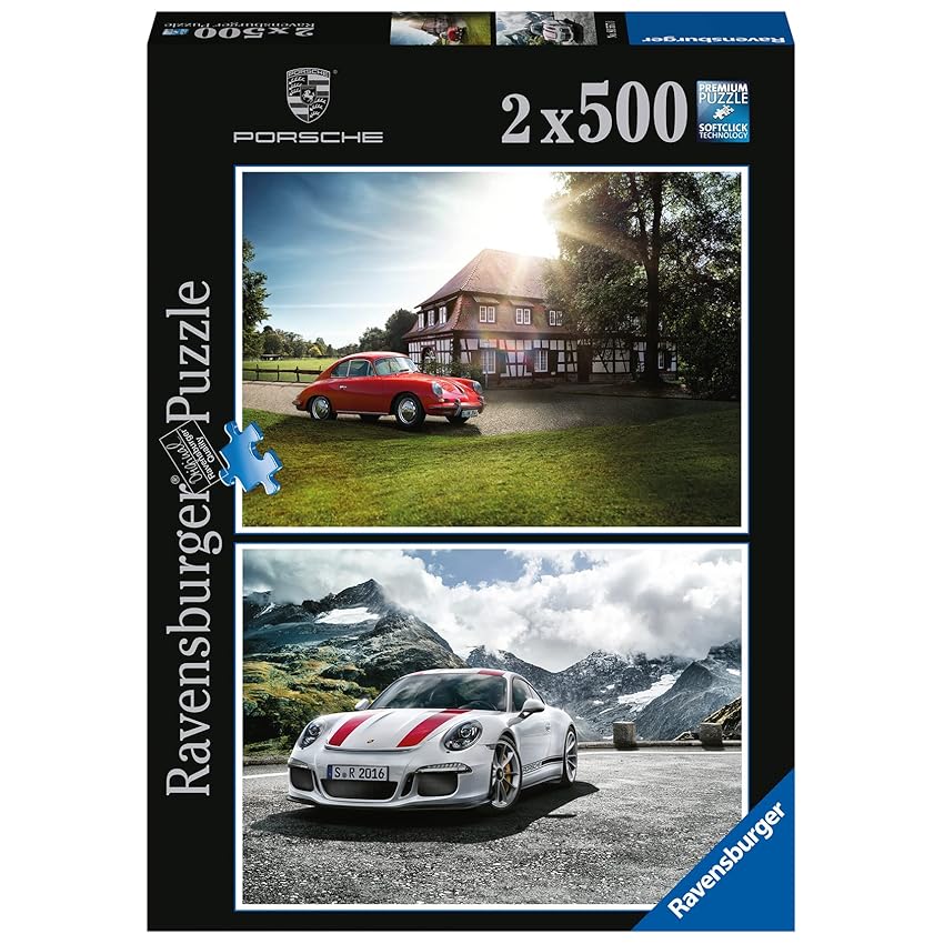 Immagine del prodotto Ravensburger - Puzzle Porsche Classic 356 e Porsche 911 R, 2 Puzzle da 500 pezzi, Puzzle Adulti - Esclusiva Amazon