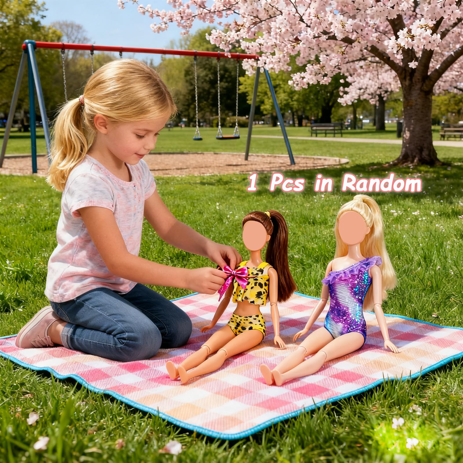 42 Pieces Clothing and Accessories Compatible with Barbie Clothes, Includes 6 Fashion Clothes, 1 Jacket, 1 11.5 Inch Doll Swimsuit During Holidays or Christmas — view 5