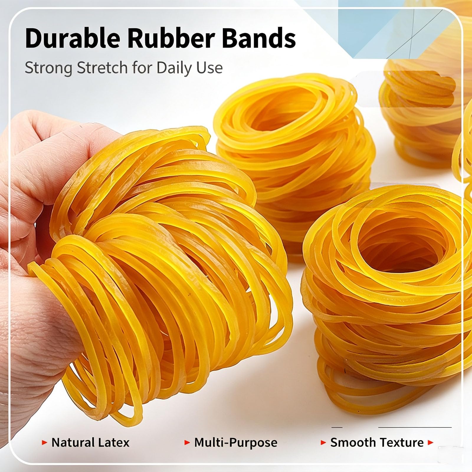 Gomas elásticas naturales de 500 g, 25 x 3 mm, para uso doméstico