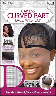 DONNA U-PART Capless Curved Part Lace Wig Cap, Wig Head Wig Caps for Women Hair Bonnet for Sleeping Hair Net, 1pc