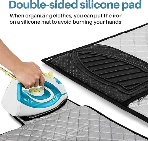 Miniatura 4 de Tapete de planchar magnético, tabla de planchar portátil para mesa, hogar, lavandería, viajes, oficina, caravana