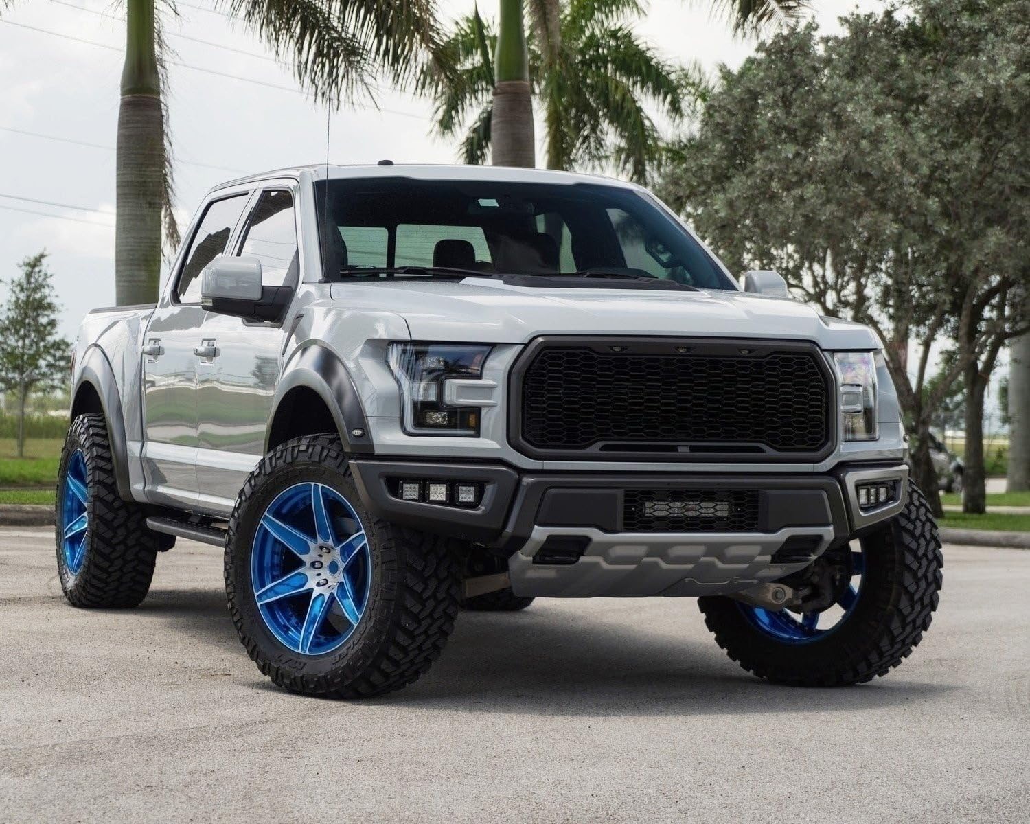 iJDMTOY LED Pod Light Fog Lamp Kit Compatible With 2017-2020 Ford F150 Raptor, Includes (6) 24W High Power 2x3 CRE LED Cubes, Lower Bumper Opening Area Mounting Brackets & On/Off Switch Wiring Kit