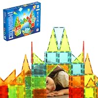 Geomag - Magnetic Tiles Gems 60 Pezzi, Costruzioni Magnetiche per Bambini