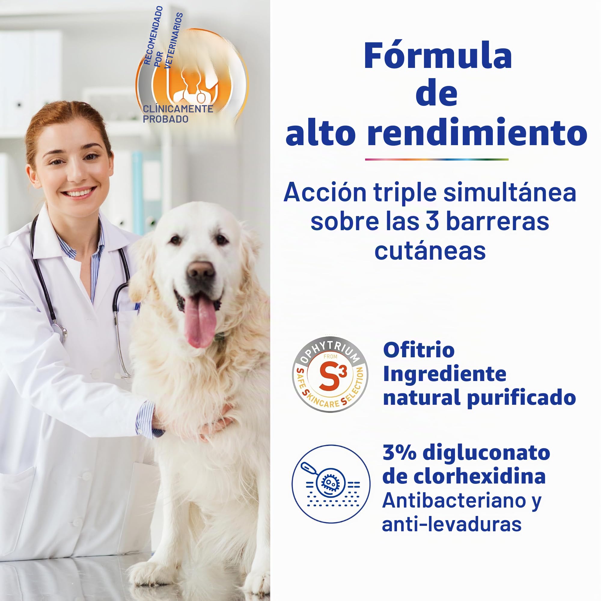 Douxo S3 Champú PYO | Champú Antibacteriano y antilevadura para Perros y Gatos | Champú contra el Crecimiento excesivo de levadura para Perros | Recomendado Champú desinfectante para Perros y Gatos
